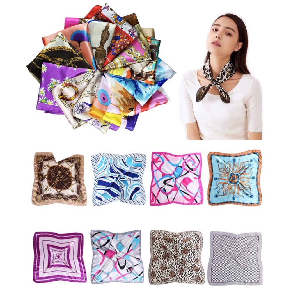 Small Square Neckerchief / Bag / Hair / Face Scarf